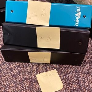 3 3”  folders binders